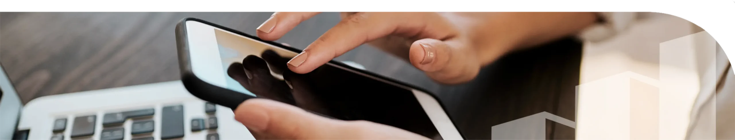 A woman holding a phone